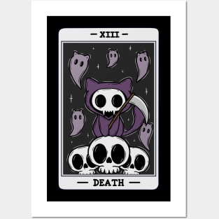 Cat tarot card Death Posters and Art